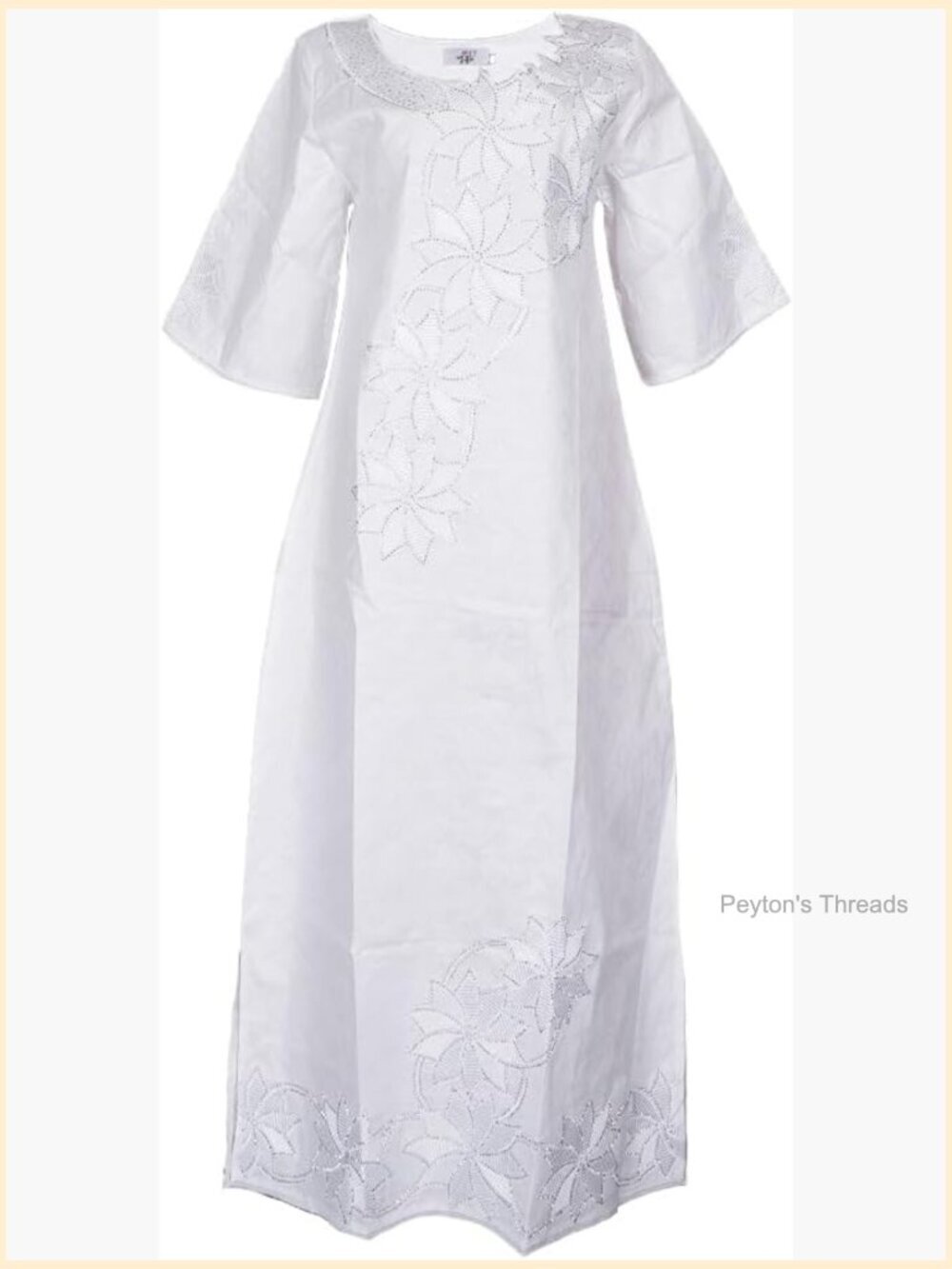 African Bazin Riche Maxi Dress Embroidery Dashiki with Head Wrap